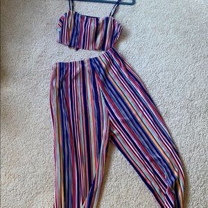 Multicolored two piece summer outfit
